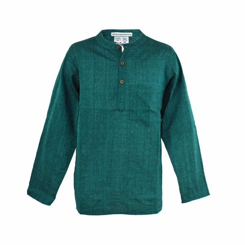 Plain cotton collarless - plain, shirt