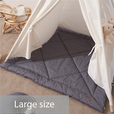 Double Sided Padded Play Mat, Quilted Floor Mat for Kids Teepee Tent & Nrusery