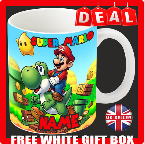 Personalised super mario mug - super,