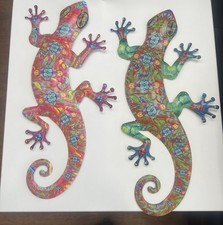 Metal Gecko Wall Art, 40-45cm