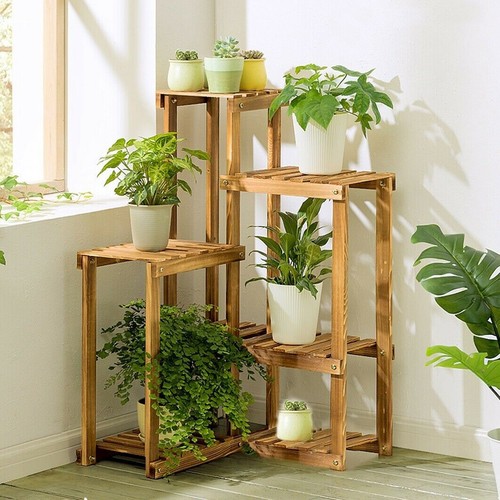 Wooden plant stand - plant, wedding