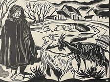 Goat Engraving Woodcut