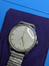 Zenith Men's 1950s Vintage Manual Silver Tone Watch 17 Jewels
