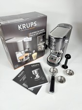 Krups Virtuoso+ Steam & Pump Coffee Machine - Black Stainless Steel / XP444GG0