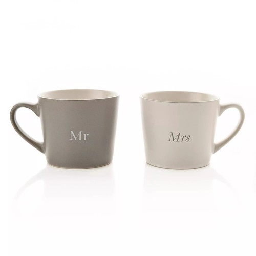 Mrs stoneware mug set grey - stoneware,