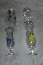 Bundle Vintage Brewery Glasses - Cocktail Goblet,  Beer & Hurricane Glasses