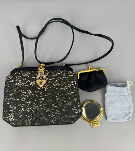 Judith leiber black - black, brocade
