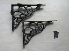 Cast iron shelf brackets Scaffold Victorian rustic vintage retro shabby ornate