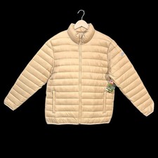 Ozark Trail Men's Zip Front Puffer Jacket Size M Beige Winter Coat Zip Pockets