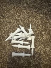 White Plastic Castle Golf Tees