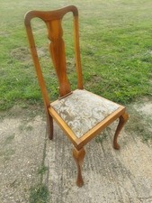 Antique Queen Anne Style Dining Room Or Hall Chair Very  Good Condition X 1