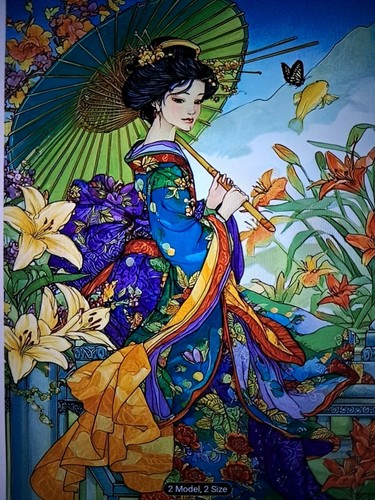 Stamped cross stitch colorful - cross,