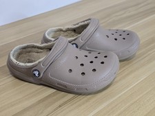 Crocs Unisex Mushroom Classic Cayman Fur Lined Clogs Size Mens + Women UK Size 4