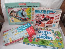 Bundle of Vintage Board Games & Construction Set Pre-owned