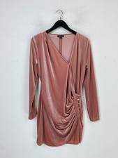 Topshop Pink Plain Mini Dress