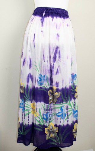 Tie dye maxi skirt indigo - maxi,