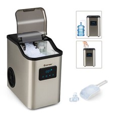 Countertop Nugget Ice Maker 24KG/Day Compact Crushed Pebble Ice Maker Machine