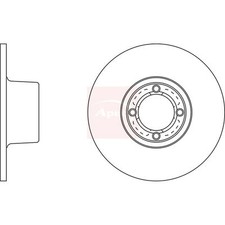 2x Brake Discs Solid For