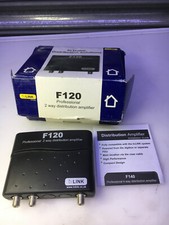 Global F120 “F” TV Link 2 Way SKY TV FM UHF Signal Booster Amplifier #BOX167