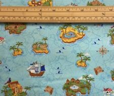 Fat Quarter Pirates Island On