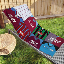 Aston Villa Retro Shirt Montage Beach Towel Classic Kits Gym Travel Sport