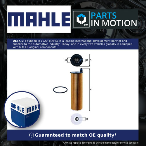 Oil filter ox823 mahle - oil,