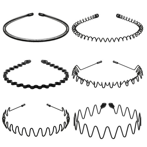 6pcs unisex metal hairband - 6pcs,