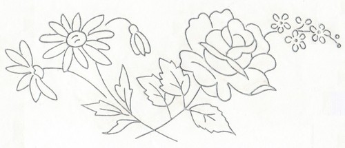 Vintage embroidery transfer - vintage,