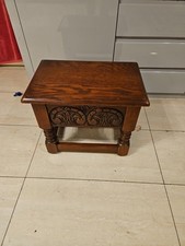 old charm light oak slipper box,sewing box.