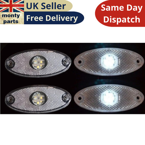 White oval front led - oval,