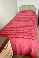Vintage Single Bed Size Candlewick Bedspread Pink