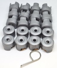 NEW WHEEL NUT COVERS FOR VW TOUAREG MK1 MK2 2003-2018 BOLT CAPS 19mm GREY + TOOL