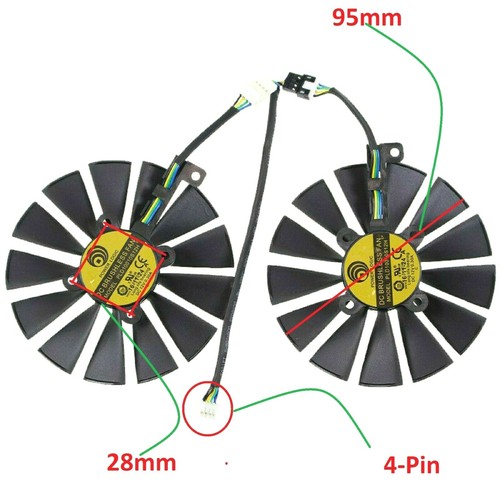 2pcs set for asus dual - for, rx470