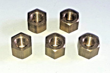 5 x Brass Manifold Nuts 3/8 UNF Exhaust Inlet MG VW Mini Triumph