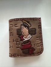Hand Made leather Wallet - Prayer