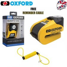 Oxford Quartz XA6 Alarm Motorcycle Disc Lock Yellow Black LK215