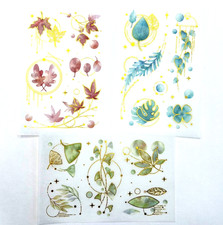 Leaf Washi Paper Stickers Gold