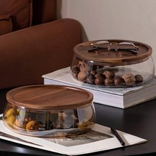 Large Glass Salad Fruit Bowl