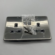 Knightsbridge Screwless Flatplate light socket BRUSHED CHROME range