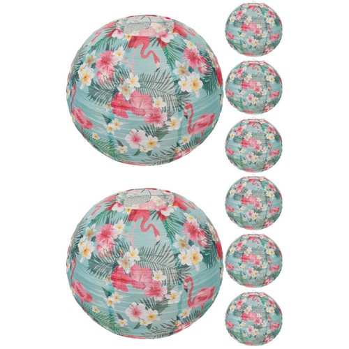 Colorful paper lanterns set - paper,