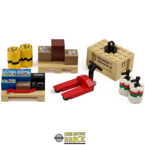 Cargo crates oil drums lego - cargo, |