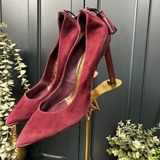 Ted Baker Raspberry Suede Ladies High Heel Court Shoes EU41 UK7 Ref4987
