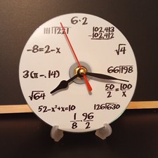 Student Gift Idea, Maths Clock, Algebra DVD Desk Clock, Unique Teacher Gift