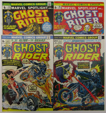 Marvel Comics 1973 bronze age Ghost Rider (4 pack) #3, 5 Marvel Spotlight #9, 10