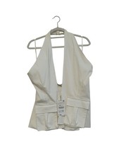 Zara white open halter neck