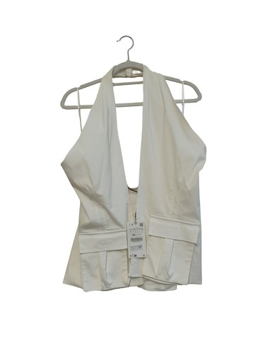 Zara white open halter - , neck