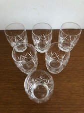 6 x vintage Stuart crystal 5oz