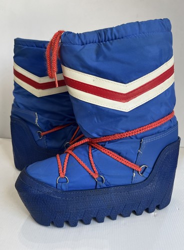 Retro 1980s moon - 1980s, blue