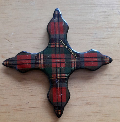 Tartan ware cross - form, thread