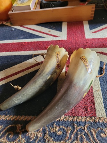Vintage alpine souviner - alpine, horns